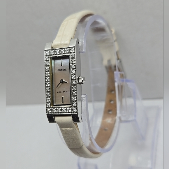 Fossil Arkitekt FS2864 Womens Quartz Watch New Battery Silver Tone MOP Dial main image 8